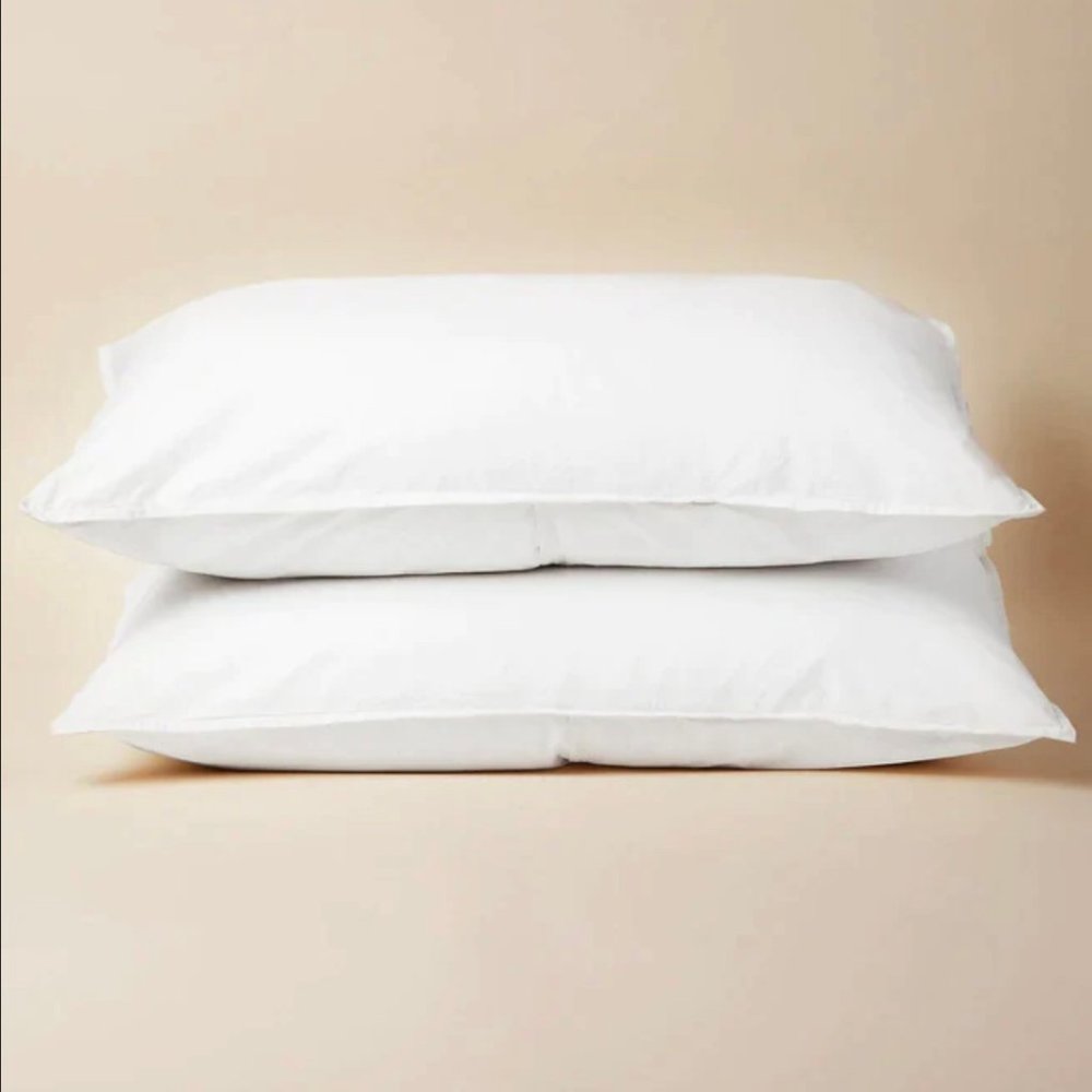 Cimino Home White Chambray Pillow Standard Pillowcase Set of 2 NWT
